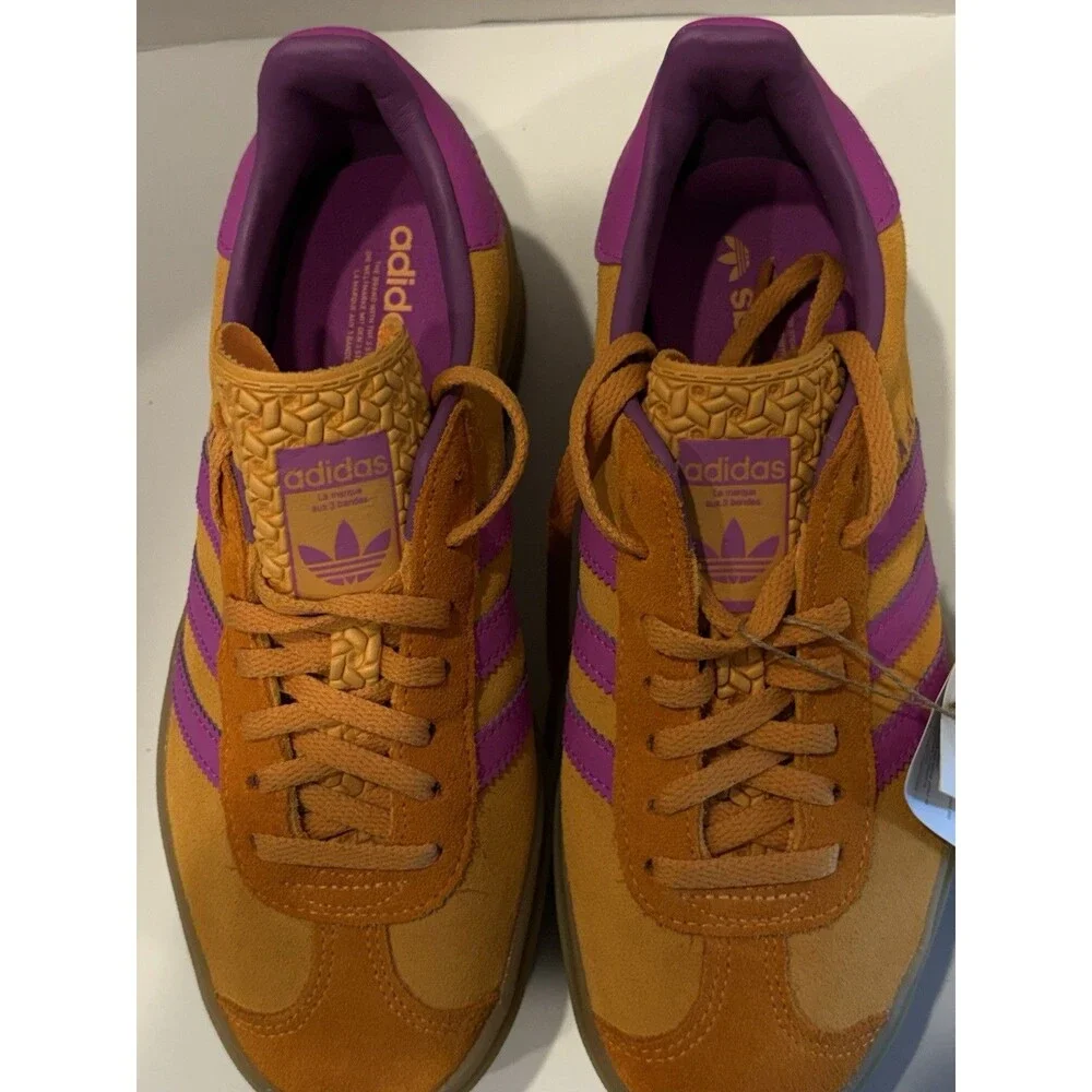 Size 6 - adidas Gazelle Bold Flash Orange Purple Burst W
